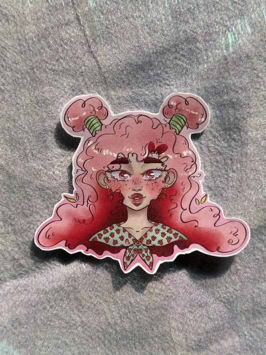Portia Strawberry Sticker